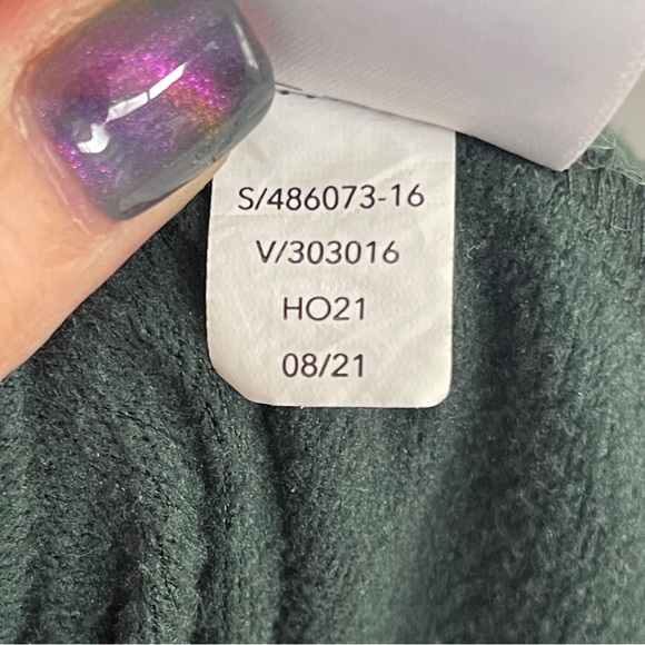 Athleta Purana Wrap Forest Green Sweatshirt Sz M Gently Loved - Picture 4 of 9